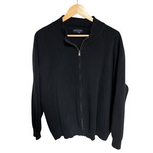 Lands End mens navy blue full zip XXL‎